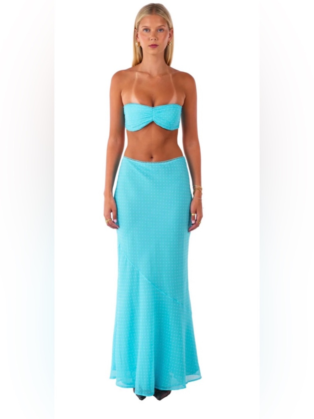 I am Delilah Blair maxi skirt blue lagoon